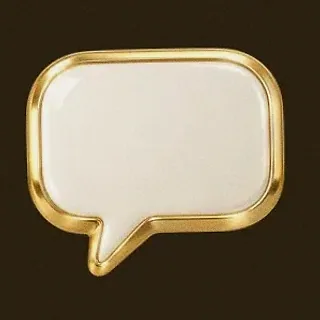 Gold speech bubble — Roospin