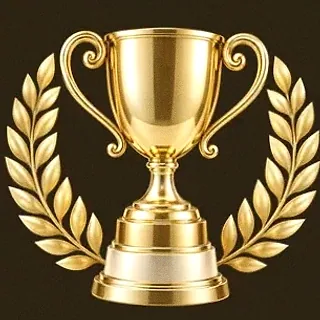 Gold trophy cup — Roospin