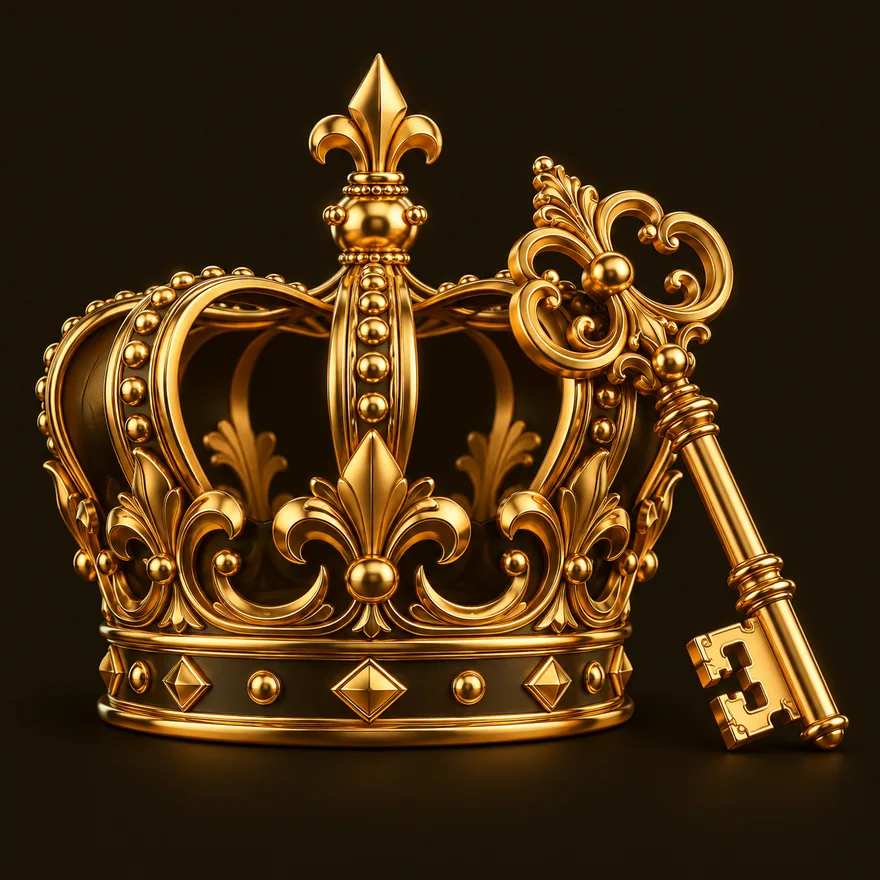 Royal crown and key — Roospin