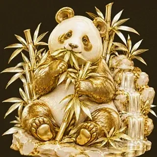 Panda eating bamboo — Roospin